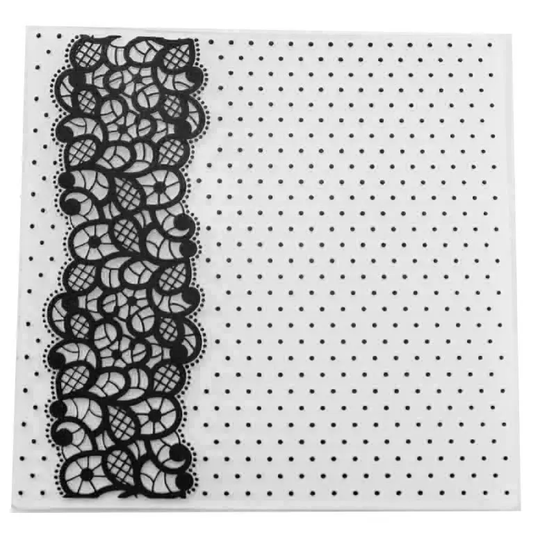 

15x15cm Lace Dot Background Embossing folders Plastic Embossing Folder For Scrapbooking DIY Photo Album Card