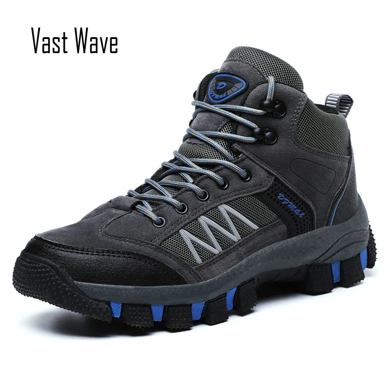 Vastwave/мужские замшевые зимние ботинки из коровьей кожи Повседневные Зимние