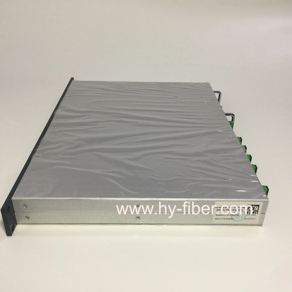 4 Way CATV 1550nm оптический усилитель EDFA 18dBm SC/APC Двойной источник питания HY-21-AM4P18