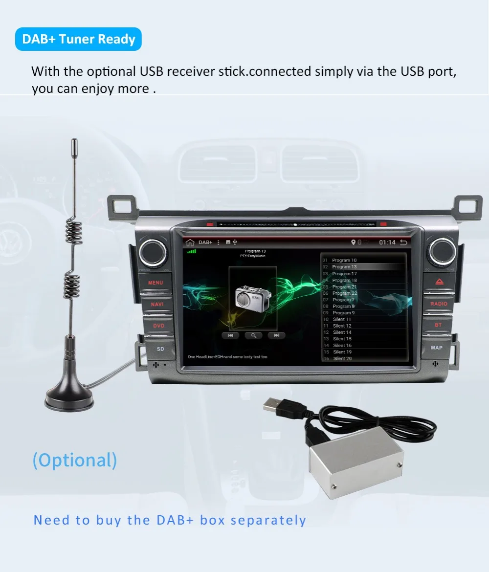 Cheap Android 9.0 2 din car radio GPS Car DVD Player For Toyota RAV4 RAV 4 2013 2014 2015 2016 bluetooth wifi RDS WIFI car multimedia 14