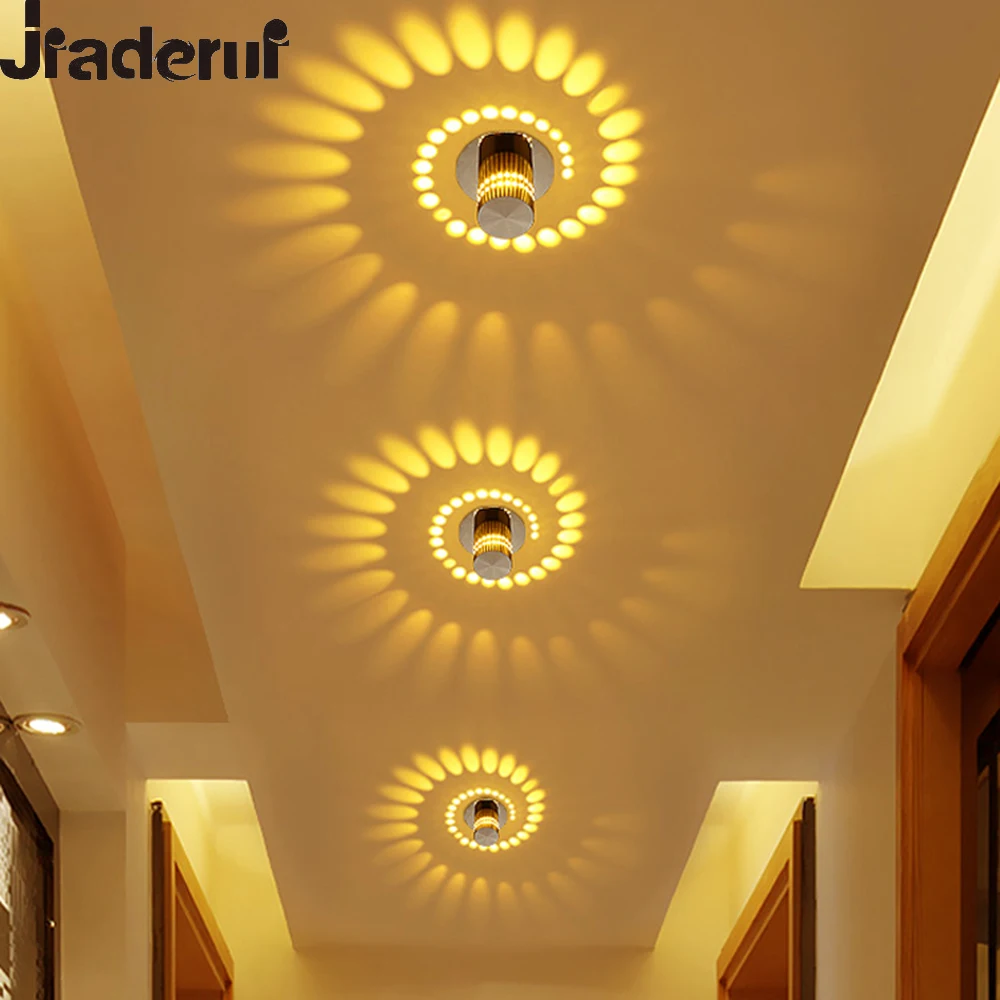

Jiaderui Creative Led Wall Lamp RGB Modern Light Fixture Luminous lighting Sconce 3W AC85-265V Indoor Wall Decor Lighting Lamp
