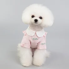 Одежда для домашнего питомца одежда для собак, одежда для собак, рубашки из хлопка летнее пляжное платье-майка с коротким рукавом пляжный короткий рукав и лапой Собаки Футболка Топы с принтом