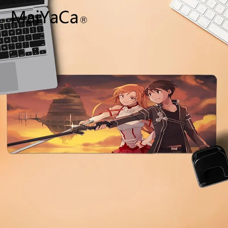 MaiYaCa sword art online sao Kito Asuna силиконовый коврик для мышки игра противоскользящие прочные силиконовые компьютерные коврики