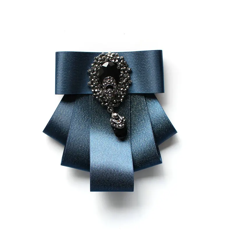 Handmade Bow Tie Элегантная мужская рубашка унисекс с воротником, галстуком-бабочкой и металлической головкой, свадебные деловые рождественские украшения, Униформа, ленточка с бантиками - Цвет: Handmade Bow Tie