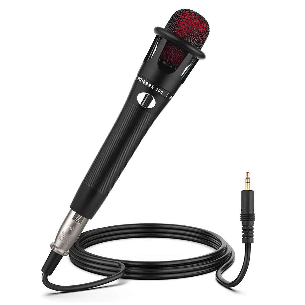 Handheld Microphone Wired Condenser Microphone Mic XLR Cable 3.5mm Plug for KTV Karaoke Singing Network Broadcast Live Streaming