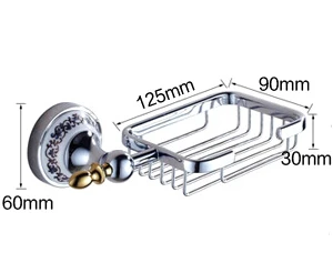 Хромированный Блестящий фарфор мыло сети Нержавеющая сталь Настенный мыльница, ванная аксессуары 08SN