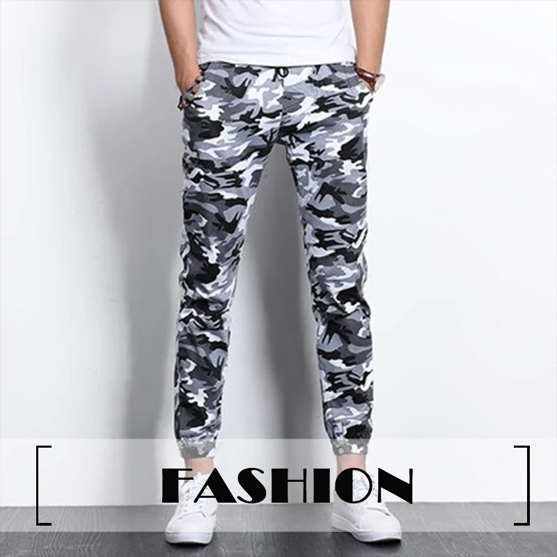 Slim Fit мужские повседневные брюки длиной до щиколотки карман 5XL Хлопок камуфляжные тренировочные брюки большой размер девять брюк Молодежный военный Повседневный