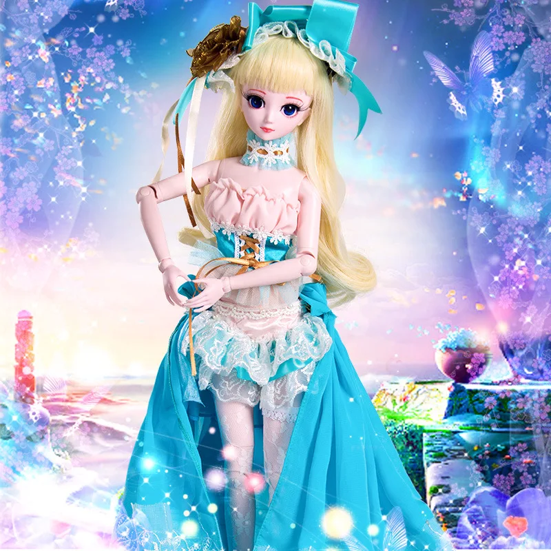 Модная игрушка Ночная Лолита принцесса розовая кожа 1/4 BJD кукла 18 шарнирных кукол Милая Алиса Йе кукла luoli макияж
