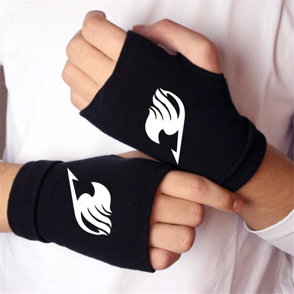 Фиолетовый Аниме атака на Титанов Madara cat Finger Хлопковые вязаные наручные перчатки варежки для влюбленных аниме аксессуары косплей перчатки без пальцев - Цвет: Фиолетовый