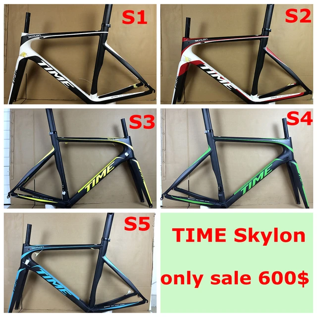 Cheap High quality ! TIME SKYLON Ulteam Carbon frame, time package frame,bar,stem,holders. road bike carbon frame, size 49/51/53/55/57