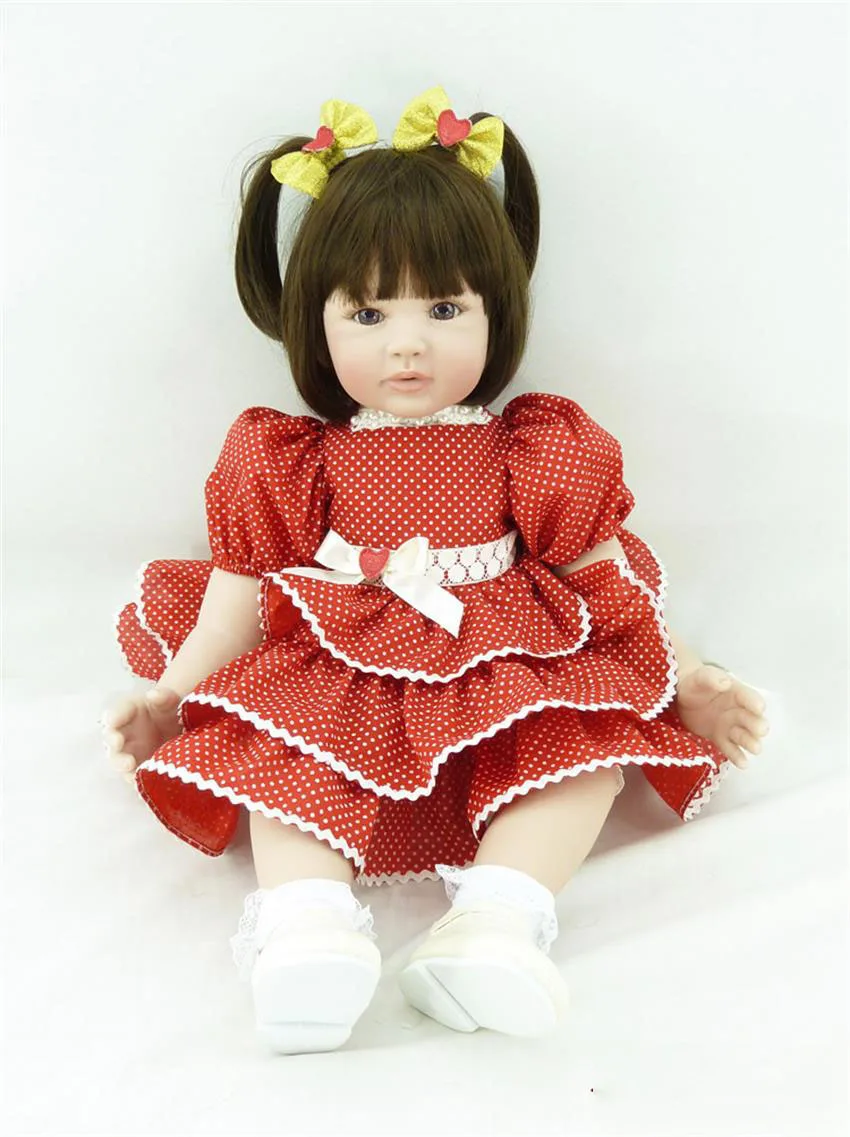 DollMai изысканный Bebe reborn младенец принцесса девочка Adoras кукла 2" 60 см силиконовый винил reborn Детские куклы игрушки Детский подарок