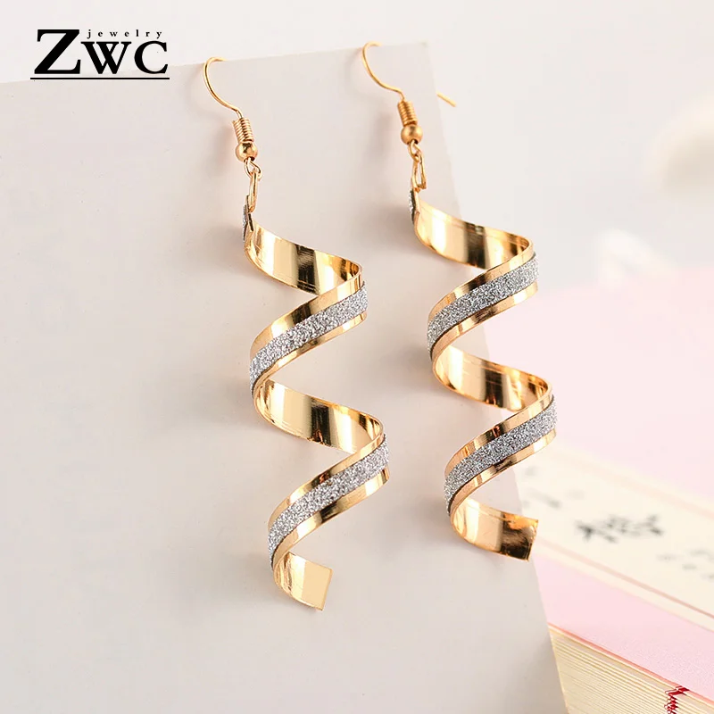 Gold 4 ZWC, модные новые женские акриловые Висячие серьги,, длинные висячие серьги, подарок для женщин, вечерние, свадебные ювелирные изделия, Brincos - Окраска металла: Gold 4
