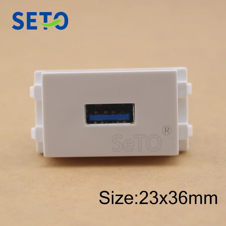 

SeTo 128 Type 3.0 USB Directly Plug Module Free Welding USB Keystone For Wall Plate Socket