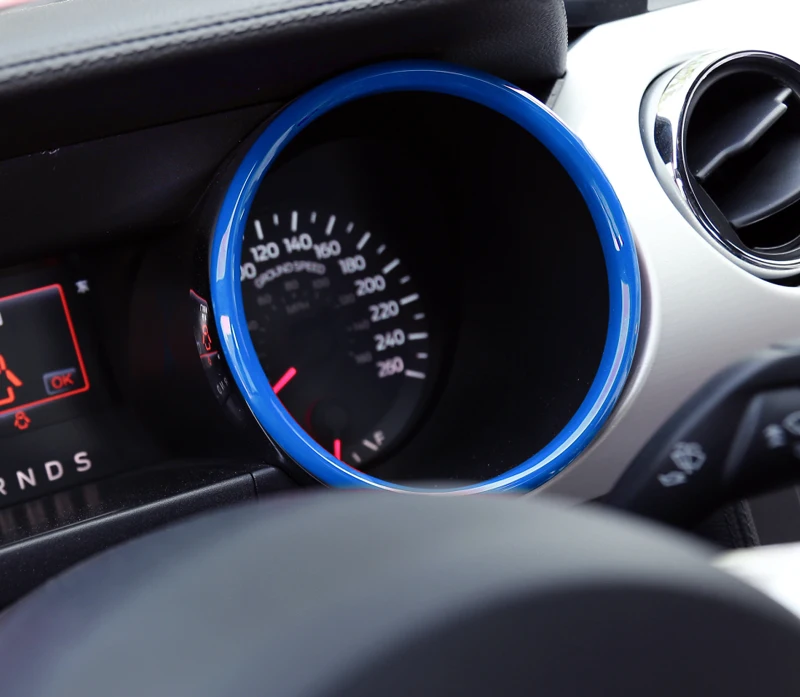2 шт. ABS красный/синий внутренний передней панели крышка круг отделкой для Ford Mustang