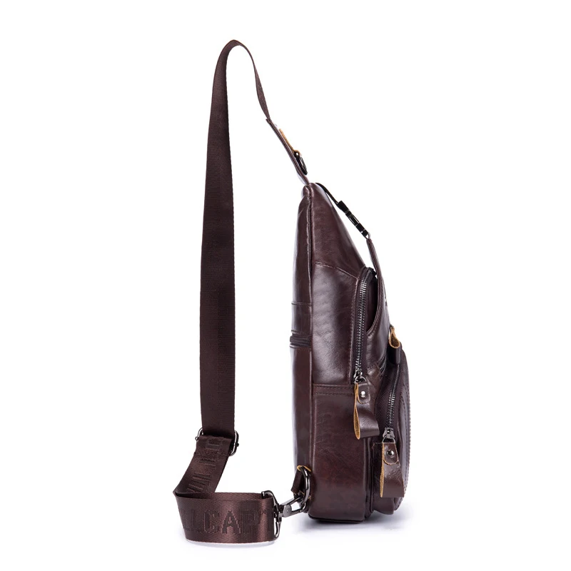 Новая высококачественная винтажная повседневная мужская нагрудная сумка из натуральной воловьей кожи, маленькие сумки-мессенджеры для мужчин, сумки на плечо, большая вместительность, Ретро стиль