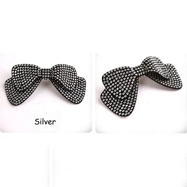 Silvery 4 цвета 1 шт Девушка Мода Новое поступление Очаровательная Заколка-бабочка шпилька аксессуары для волос - Цвет: Silvery