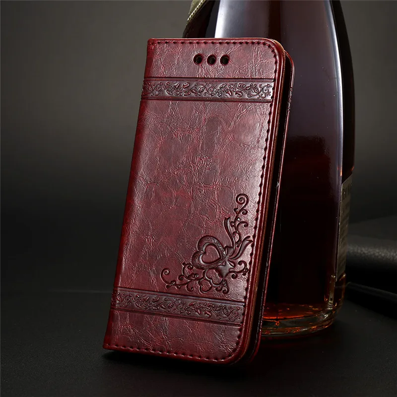 Brown Чехол KISS, кожаный чехол для iPhone 6, 6 S, 7, 8 Plus, X, XS, Max, XR, 5S, флип-чехол s, для samsung Galaxy S6, S7 Edge, S8, S9 Plus, Note 8, 9 - Цвет: Brown