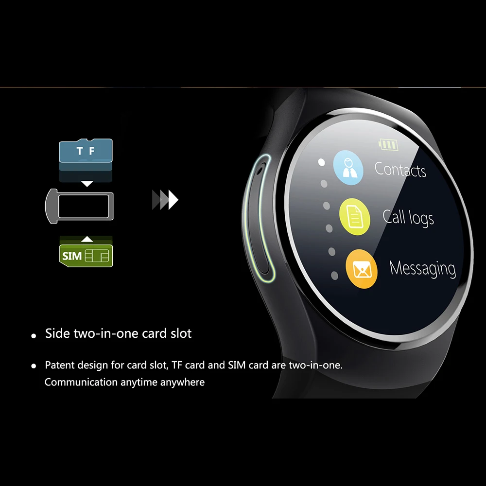 KW18 Bluetooth Смарт часы телефон полный экран Поддержка SIM TF Smartwatch сердечного ритма для IOS iPhone Android samsung Xiaomi PK KW88