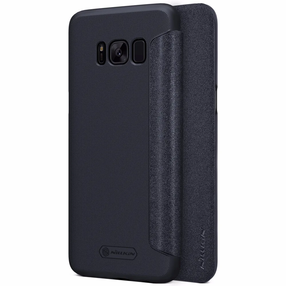 Чехол для samsung Galaxy S8 крышка чехол 5,8 дюймов NILLKIN блестящий чехол-флип из искусственной кожи PC твердый пластиковый чехол на заднюю панель S8 чехол для телефона