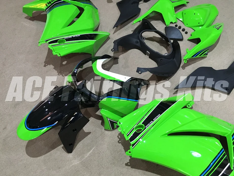 Литья под давлением ABS обтекатель комплект для Kawasaki ninja250 2008- EX250 250 2008 09, 10, 11, 12, 13, 14, Обтекатели Милая футболка