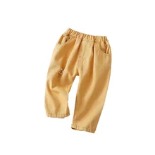 Весна-осень для маленьких мальчиков Хлопковые джинсы младенцу джинсы с дырками