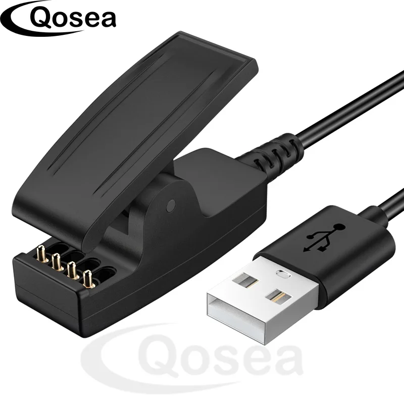 Qosea USB зарядное устройство клип Смарт часы замена быстрой зарядки кабель для Garmin Forerunner 645 35 735 подход S20 Vivomove часы