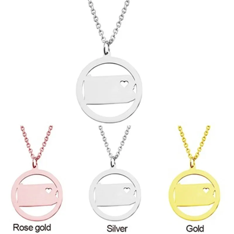 Pennsylvania Map Necklace US 50 State Stainless Steel Pendant | Украшения и аксессуары