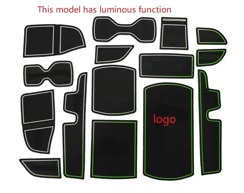 

15pcs/set Anti-Slip Gate Slot Mat Rubber Coaster for Honda accord 2018 Door Groove Mat Stickers Type