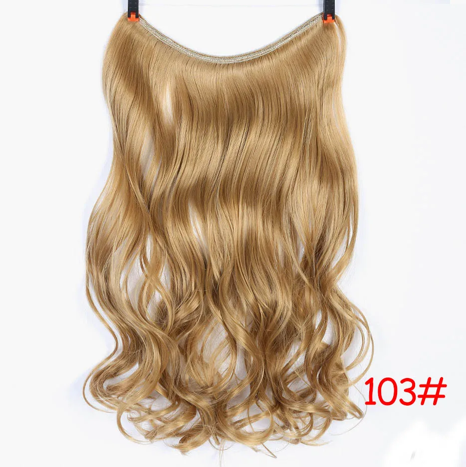 DIFEI, 24 дюйма, женские волосы для наращивания, рыбий цвет, черный, коричневый, блонд, натуральные волнистые, длинные, с высокой температурой, синтетические волосы - Цвет: 103