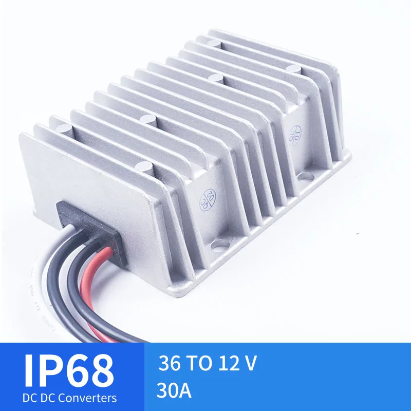 36-turn 12V30A большой алюминиевый корпус DC преобразователь напряжения Регулятор для автомобильного LEDD питания