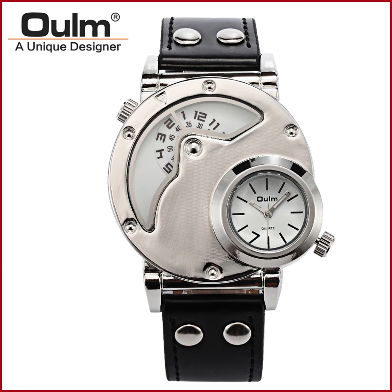

2018 Quartz Watch Stainless Steel Back Watch Quartz Wristwatch Dual Time Zone Men Watches Analog Dial Display New with tags