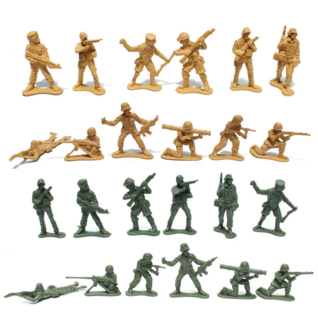 

Rowsfire 167Pcs 5cm Plastic Soldier Model World War II Soldier Military Toy Set for Children