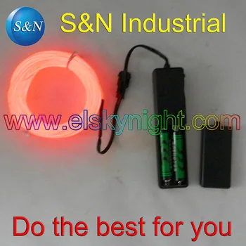

3M Orange Flexible Diameter 2.3MM EL Wire 2AAA music activated inverter for holiday decoration creative usage free shipping