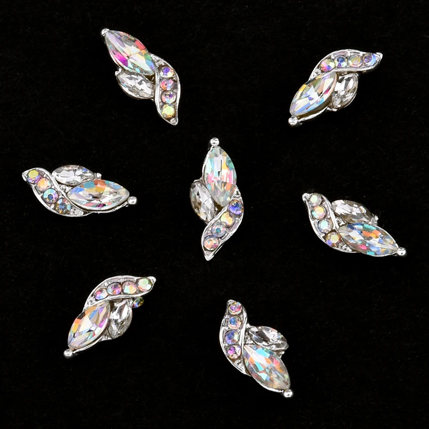 10pcs 3d nail gem Satr rainbow stones nails decoration Satrfish flower pearl designs nailart rhinestones crystal jewelry Y1216