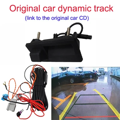 CCD Автомобильный багажник ручка заднего вида камера для Volkswagen/VW Golf Passat Tiguan sharan Jetta Touareg для Audi A4 A5 S5 Q3 Q5 - Название цвета: original dynamic cam