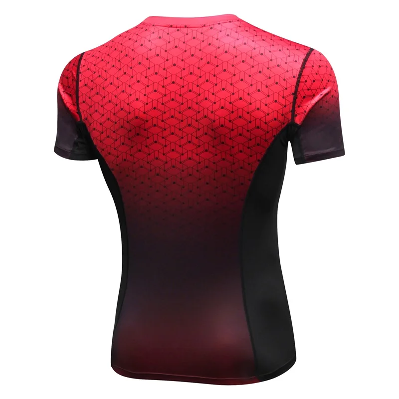 Men Workout T Shirt Running Quick Dry Compression Short Sleeve Training T-shirt Sportswear Tee Breathable Bodybuilding TShirt