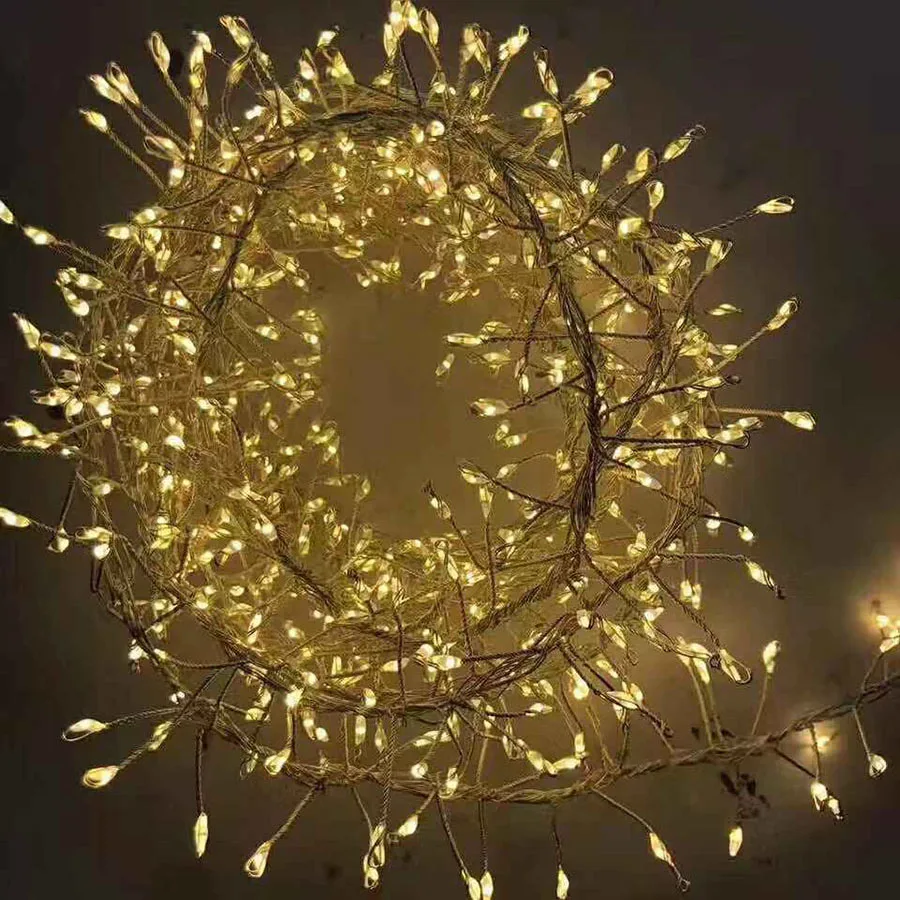 Светодиодный светильник с медной проволокой, 2 м, 5 м, фейерверк, сказочный светильник для рождественского окна, свадьбы, вечеринки, на батарейках