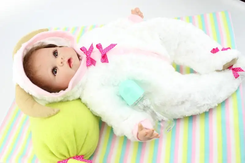 Новинка 2" /55 см Силиконовые Reborn Baby Doll игрушки новорожденный мальчик кукла с хлопком Тело прекрасный подарок на день рождения для ребенка Brinquedos