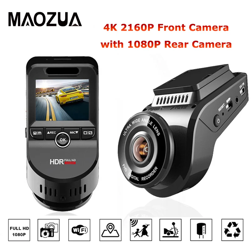 2Inch Car DVR Night Vision Dash Cam 4K 2160P Front font b Camera b font with