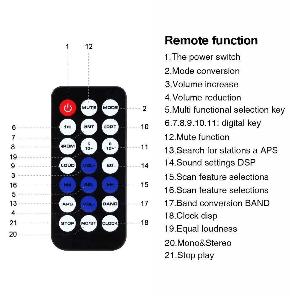 Автомагнитола Bluetooth стерео головное устройство MP3/USB/SD/AUX-IN/FM In-dash плеер 1DIN