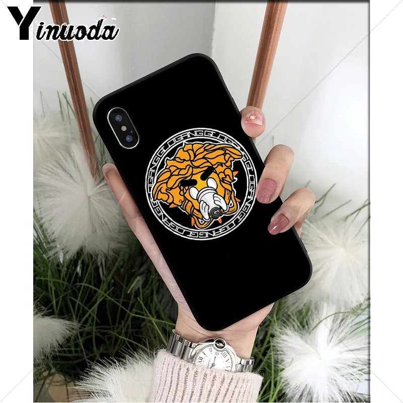 Yinuoda Glo Gang TPU черный чехол для телефона Apple iPhone 8 7 6 6S Plus X XS MAX 5 5S SE XR Чехлы мобильных