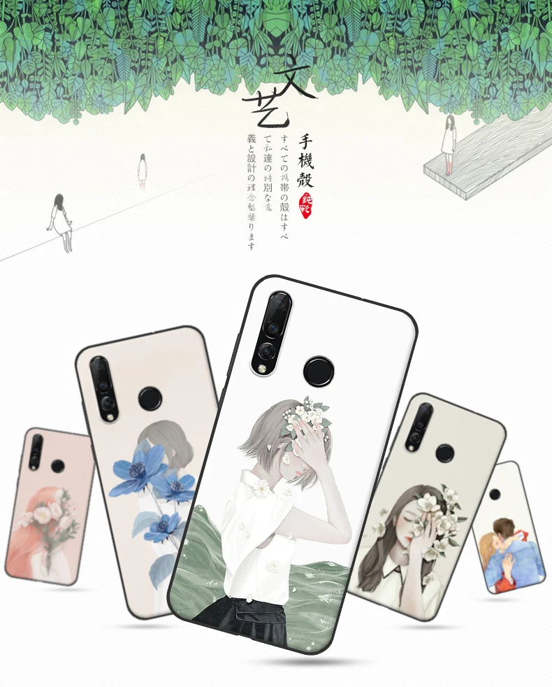6," корпус телефона Fundas для huawei Nova 4 чехол с цветочным мотивом для девочек; мягкий чехол для телефона для huawei Nova4 крышка VCE-AL00 корпус защиты оболочки coque