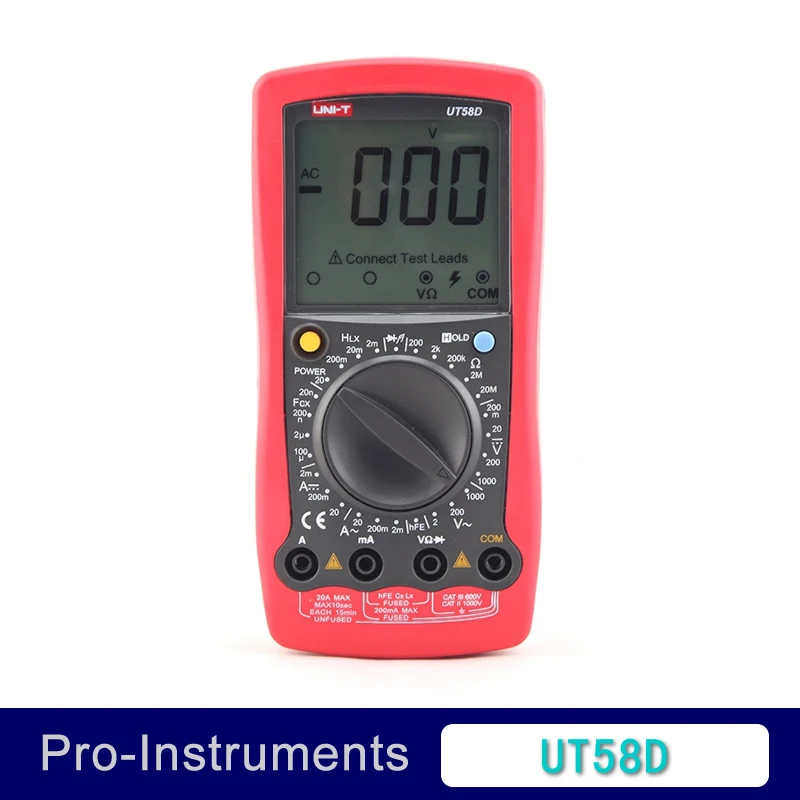 

UNI-T UT58D 1999 Counts LCD Large Screen Digital Multimeter AC/DC Voltage Current,Resistance,Capacitance,Inductance Tester
