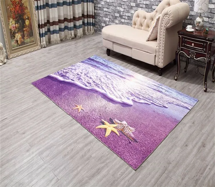 15 видов стилей 3D клен Цветочный Пляж живописный ковер большой размер салон коврики для гостиной печать спальня кухня туалет украшения коврики