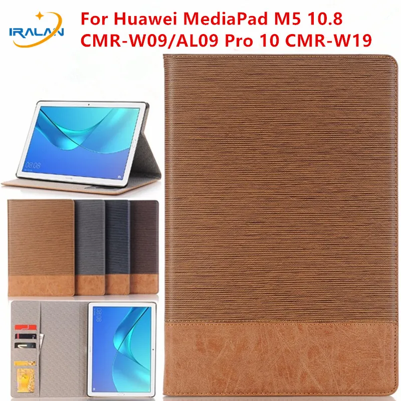 Крест-накрест Искусственная кожа чехол для huawei Mediapad M5 10,8 CMR-AL09 CMR-W09 10,8 дюймов с кошелек слот для карты + пленка + стилус
