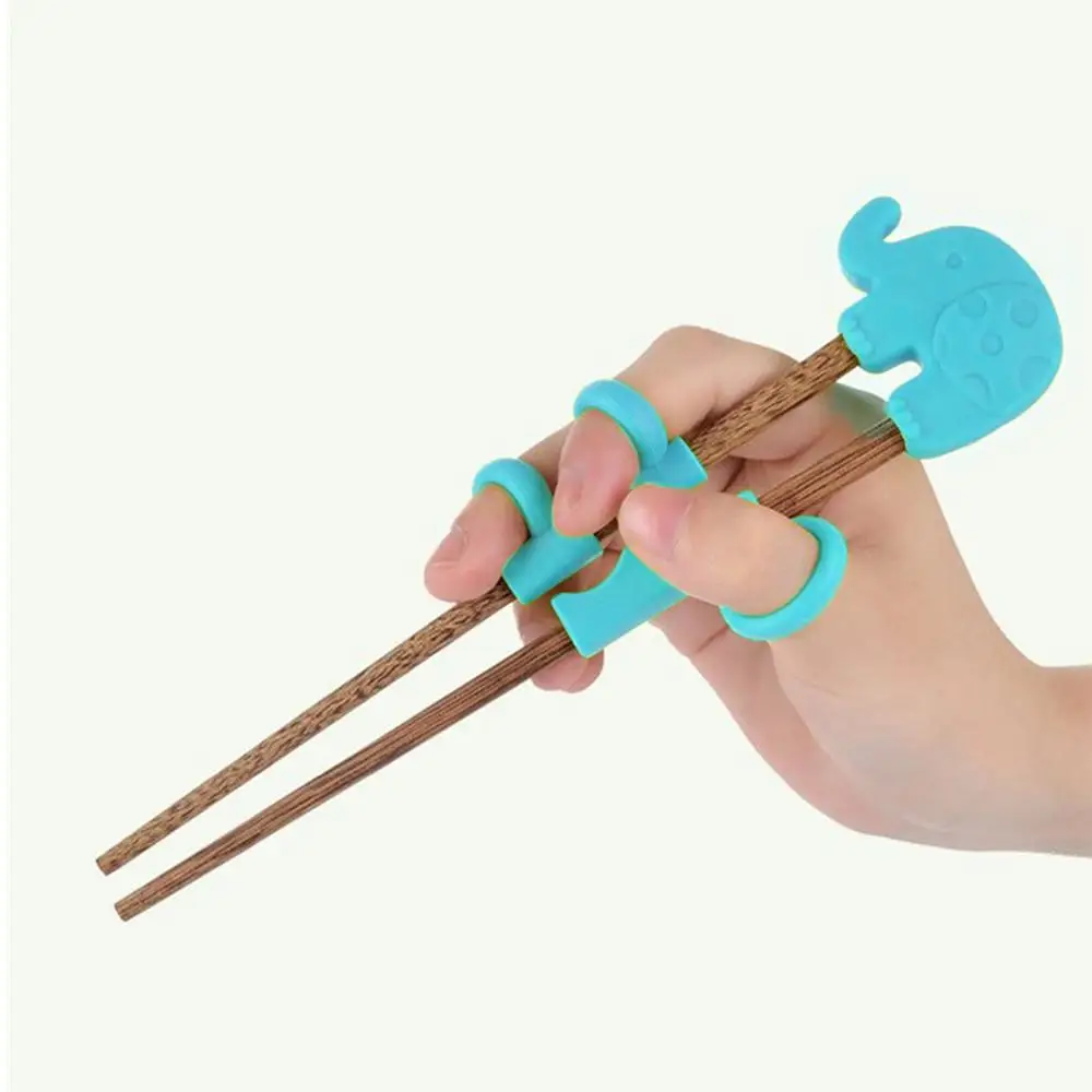 Цельное дерево Chopsticks мультфильм животных Дети Обучающие учебные палочки для еды Детская безопасность обучение деревянные палочки для еды с коробкой