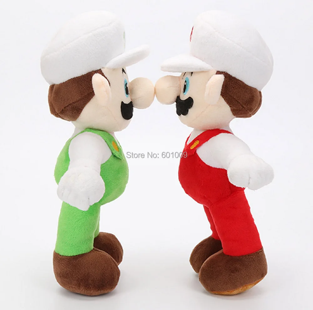 EMS 30/лот 1" Супер Марио Bros. Подставка огненный Mario LUIGI плюшевая кукла для подарков