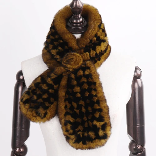 YELLOW AND BLACK 3 Горячая распродажа женский настоящий шарф из меха кролика рекс натуральный мягкий мех кролика Рекс Глушитель женский модный вязаный шарф из меха кролика рекс - Цвет: YELLOW AND BLACK 3