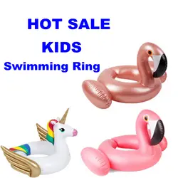 Детский надувной фламинго Детское купание и плавание кольцо Единорог плавательный круг надувной круг игрушки для бассейна аксессуары для