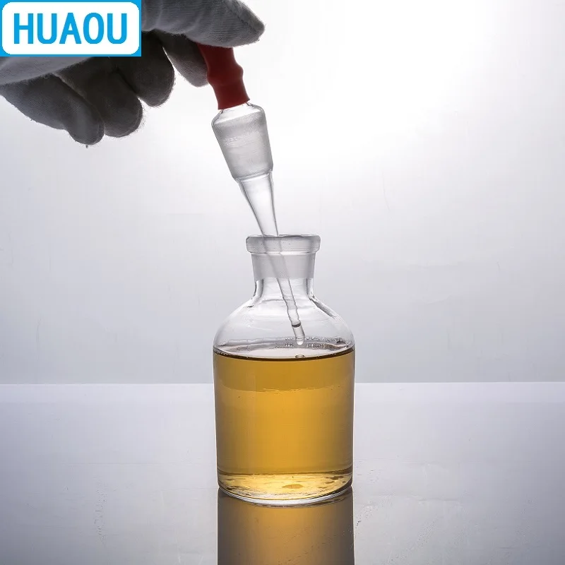 HUAOU 30 мл капельная бутылка прозрачное стекло с заземлением в пипетке и латексной резины ниппель лабораторное химическое оборудование